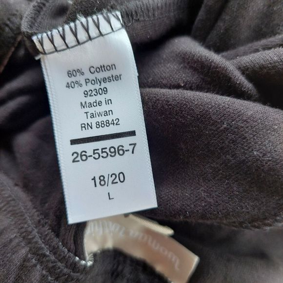 Woman Within Black Elastic Waist Pocket Sweat Pants 18/20 NWOT - Picture 3 of 6